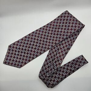 Joseph A Bank Red Geometric 100% Silk Work Wedding Tie 58 7/8x3 7/8"